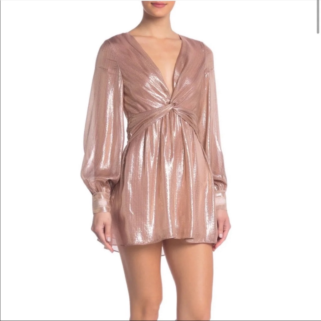 Ramy Brook Elise Silk Metallic Dress